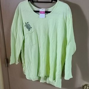 Fresh produce lightweight 3/4 sleeve shirt, OS